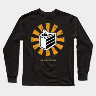 The Cake Is A Lie Retro Japanese Portal Long Sleeve T-Shirt